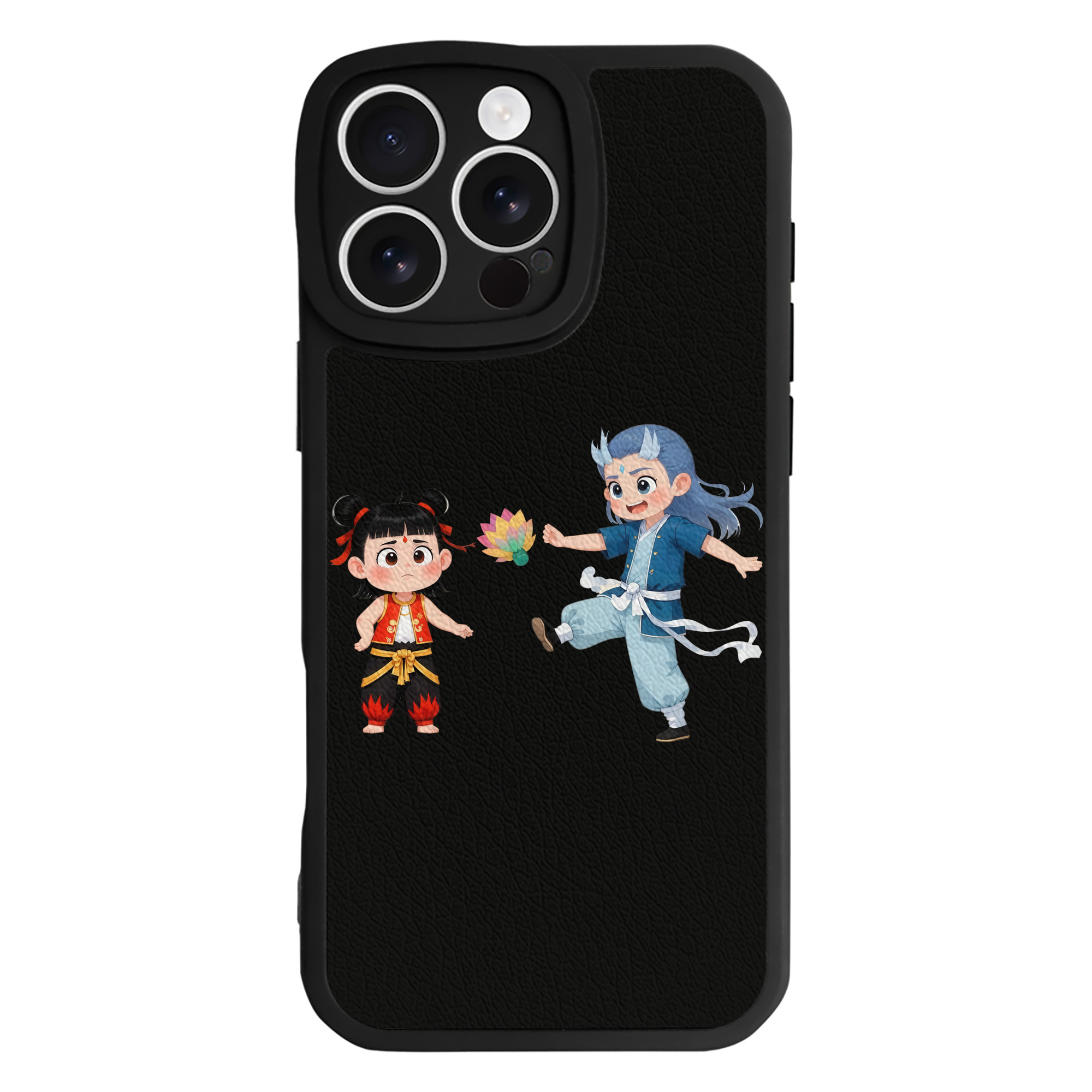 （画像用） Ne Zha 2 ナタ 魔童の大暴れ 【iPhone 16シリーズ対応】シリコンスマホケース（レザー調） 材質：シリコン